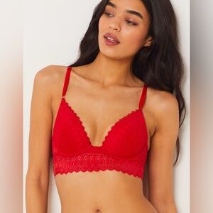 ⭐️NEW⭐️ Etam Red Lace Push Up Bralette